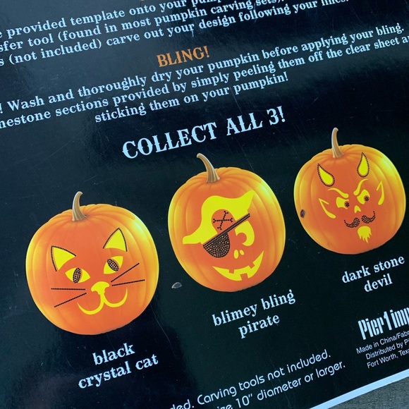 Halloween Pirate Pumpkin Bling Carving Template - Picture 5 of 5